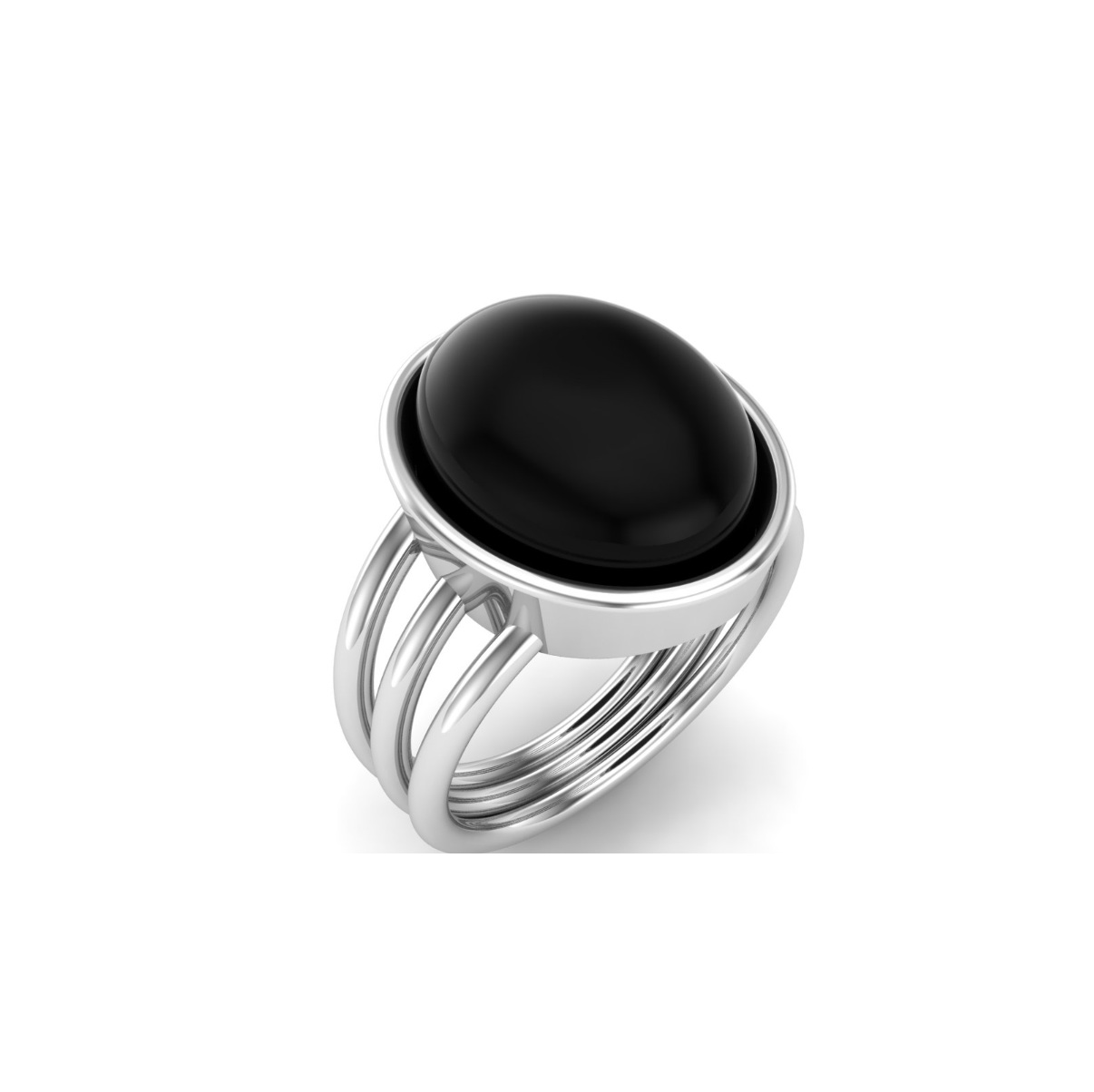 Bague onyx argent Sweden chevalière